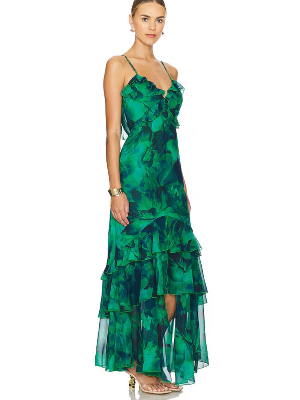 Runaway The Label, Namari Maxi Dress in Calista Green, Size Medium